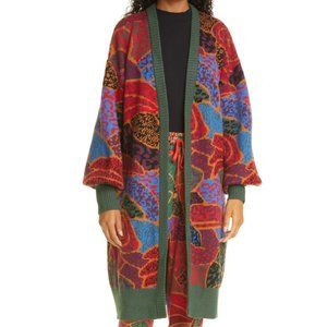 COPY - FARM RIO Hidden Animals Open Front Long Cardigan NWT Size Medium